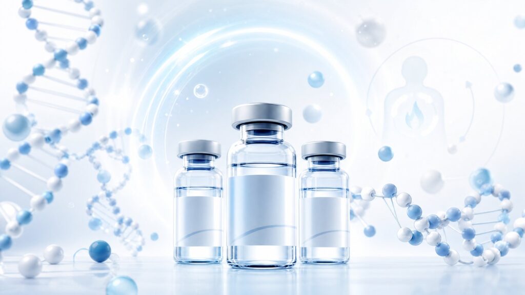 GLP-1 research peptides retatrutide semaglutide tirzepatide metabolism concept